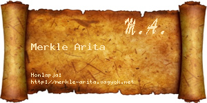 Merkle Arita névjegykártya